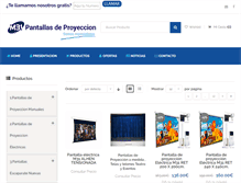 Tablet Screenshot of pantallasdeproyeccion.com